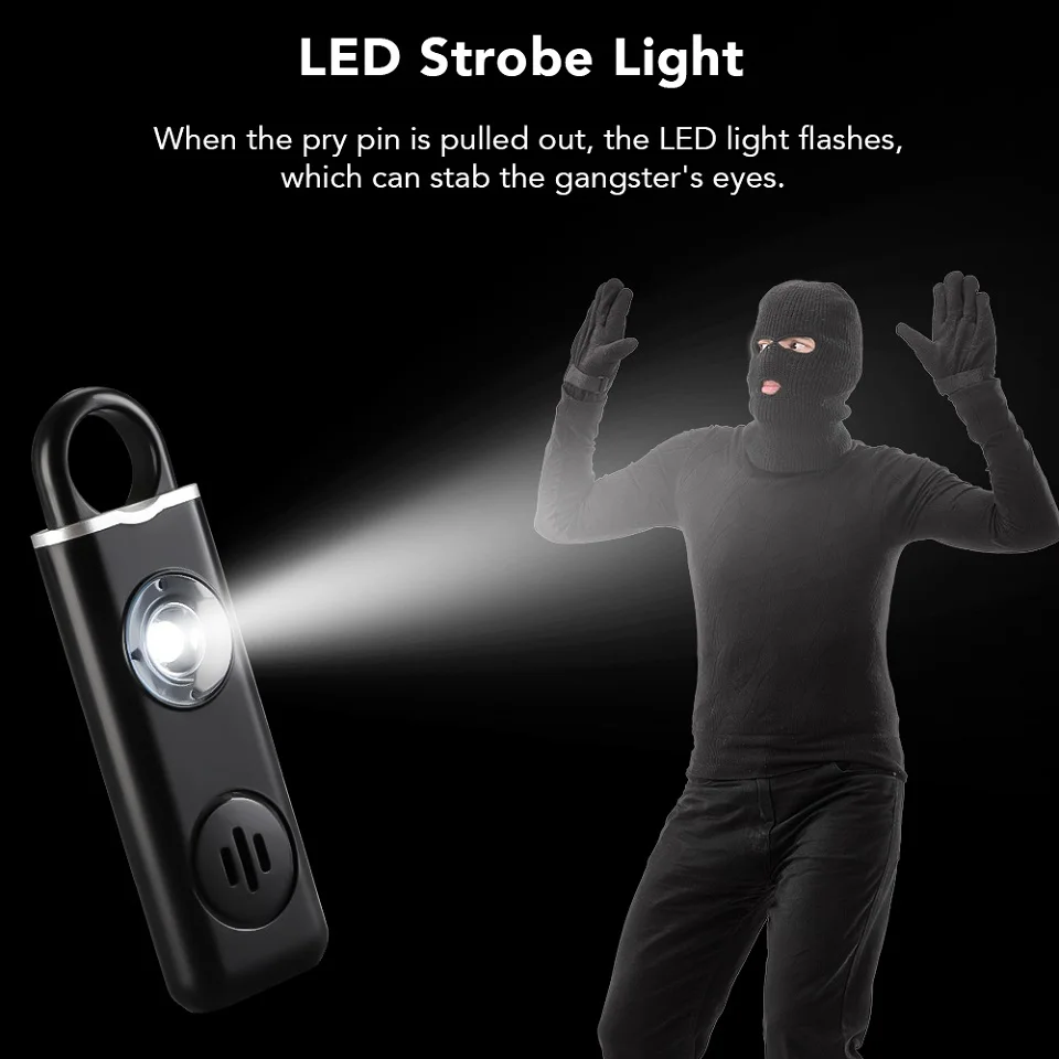 130dB إنذار الدفاع عن النفس تح - مراجعة Personal Alarm Keychain وسعره
