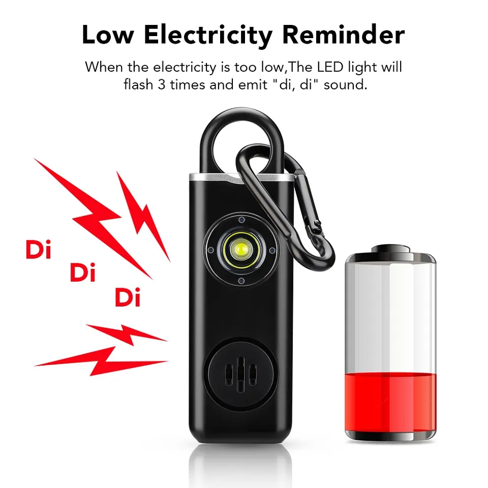 130dB إنذار الدفاع عن النفس تح - مراجعة Personal Alarm Keychain وسعره